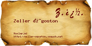 Zeller Ágoston névjegykártya
